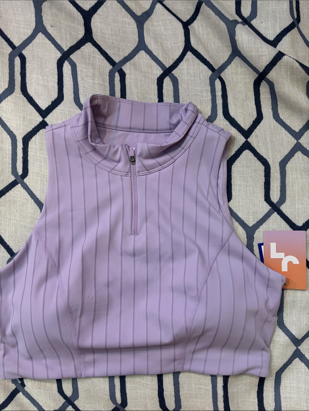 NWT JoyLab Women's High Neck Long Line lavender Bra - Size XL - Picture 5 of 5